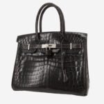 Hermès Birkin 30 cm handbag in black niloticus crocodile