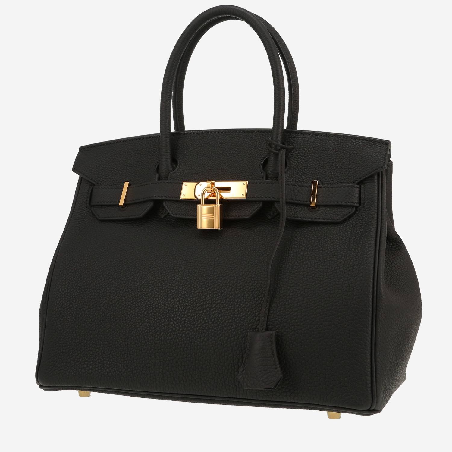 Hermès Birkin 30 cm handbag in black togo leather Hermès Birkin 30 cm handbag in black togo leather