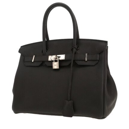 Hermès Birkin 30 cm handbag in black togo leather