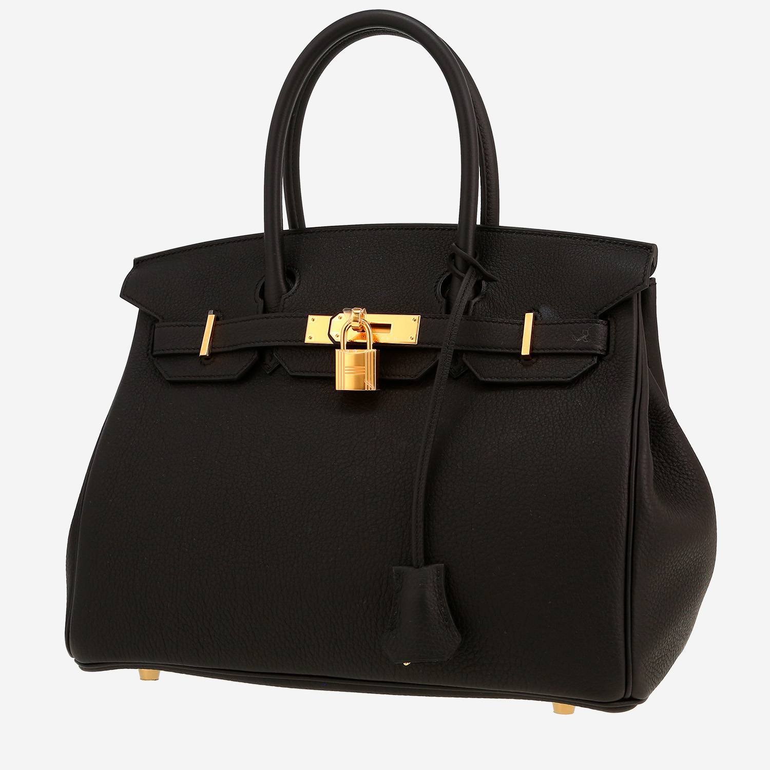 Hermès Birkin 30 cm handbag in black togo leather Hermès Birkin 30 cm handbag in black togo leather