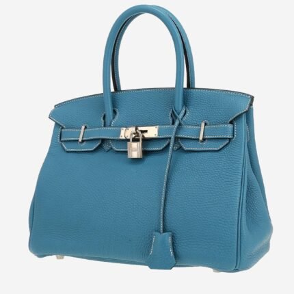 Hermès Birkin 30 cm handbag in blue jean togo leather