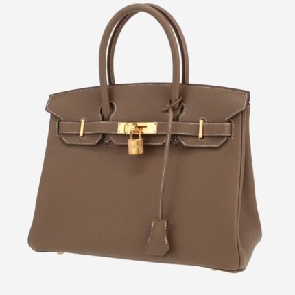 Hermès Birkin 30 cm handbag in etoupe togo leather