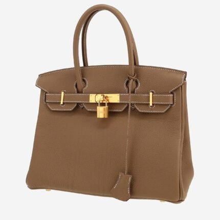 Hermès Birkin 30 cm handbag in etoupe togo leather
