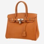 Hermès Birkin 30 cm handbag in gold Chamonix leather