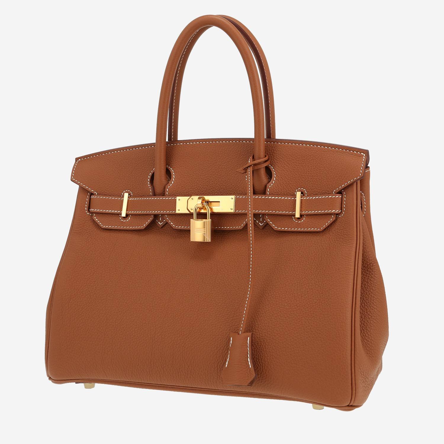 Hermès Birkin 30 cm handbag in gold togo leather Hermès Birkin 30 cm handbag in gold togo leather