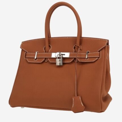 Hermès Birkin 30 cm handbag in gold togo leather