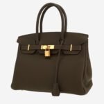 Hermès Birkin 30 cm handbag in green Eucalyptus togo leather