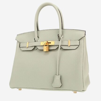Hermès Birkin 30 cm handbag in Gris Neve togo leather