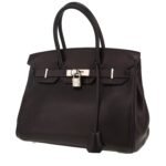 Hermès Birkin 30 cm handbag in navy blue Everkcalf leather