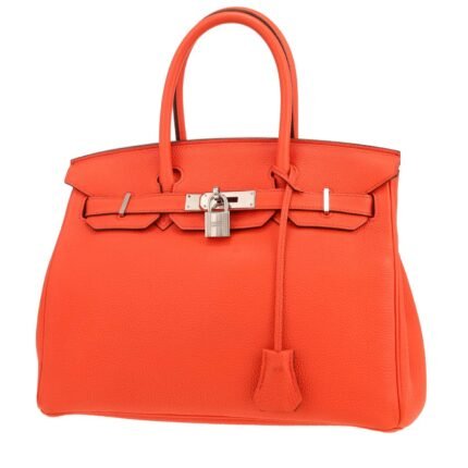 Hermès Birkin 30 cm handbag in orange togo leather