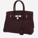 Hermès Birkin 30 cm handbag in plum togo leather