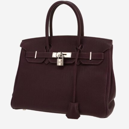 Hermès Birkin 30 cm handbag in plum togo leather