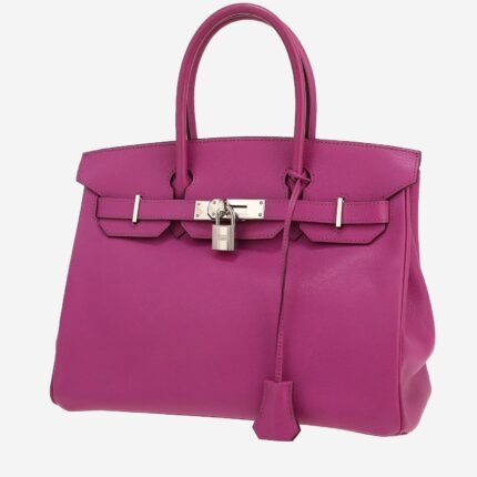 Hermès Birkin 30 cm handbag in purple Cyclamen epsom leather