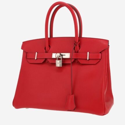 Hermès Birkin 30 cm handbag in red epsom leather