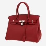 Hermès Birkin 30 cm handbag in red H Jonathan leather