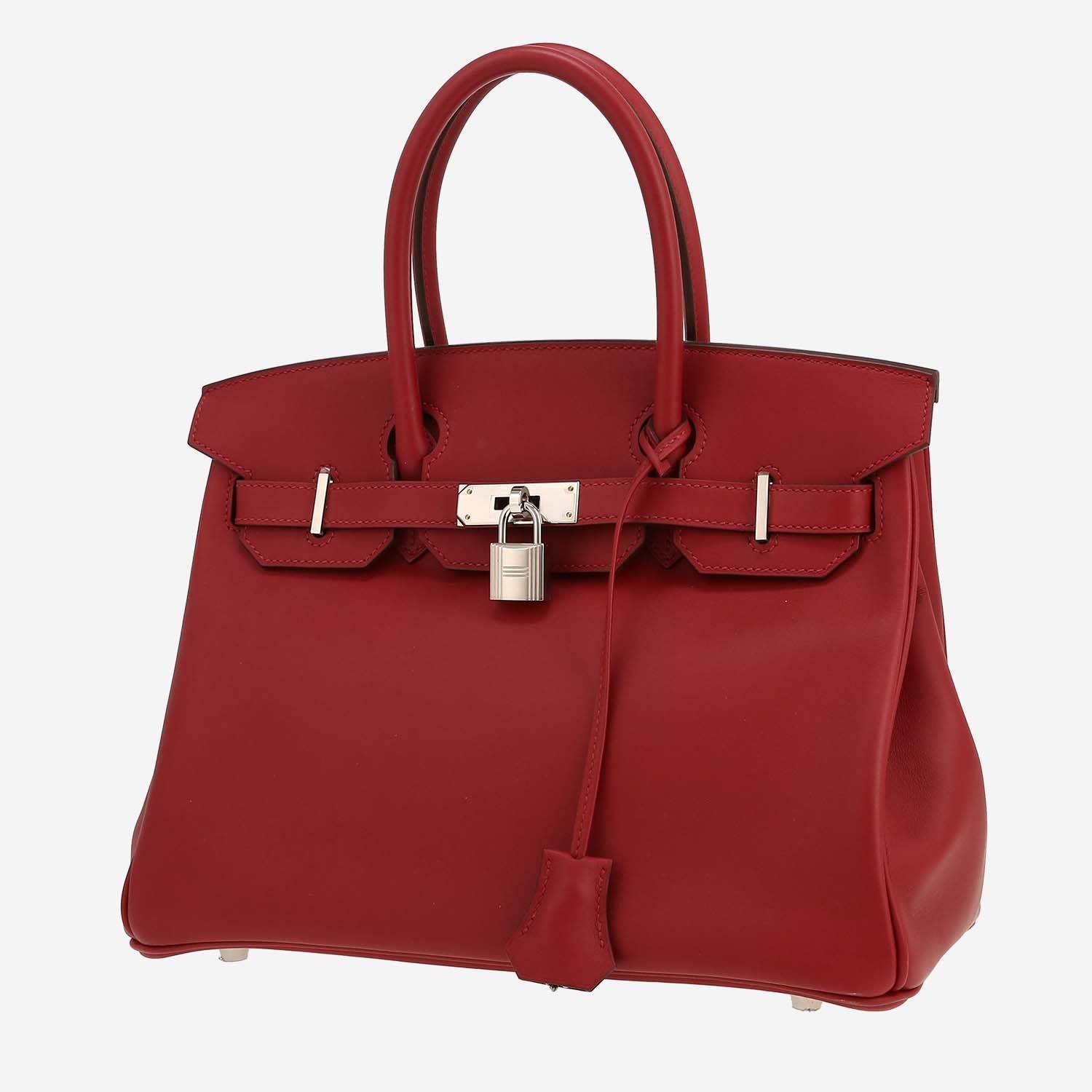 Hermès Birkin 30 cm handbag in red H Jonathan leather Hermès Birkin 30 cm handbag in red H Jonathan leather