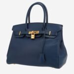 Hermès Birkin 30 cm handbag in royal blue Ardenne leather