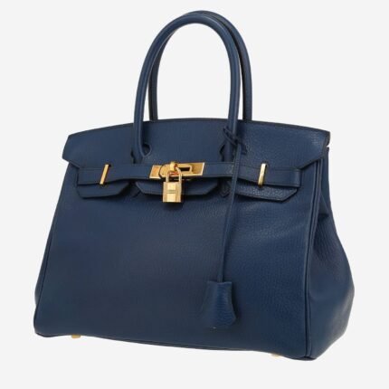 Hermès Birkin 30 cm handbag in royal blue Ardenne leather