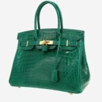 Hermès Birkin 30 cm handbag in Vert Emeraude niloticus crocodile