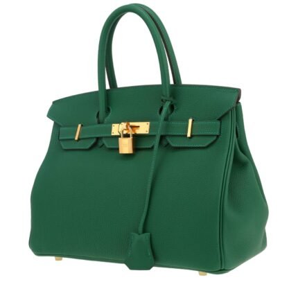 Hermès Birkin 30 cm handbag in Vert Moyen togo leather