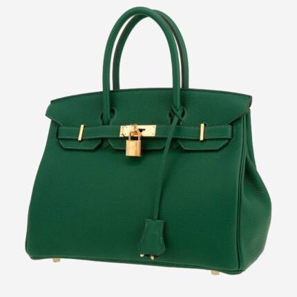 Hermès Birkin 30 cm handbag in Vert Moyen togo leather
