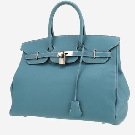 Hermès Birkin 35 cm handbag in blue jean epsom leather