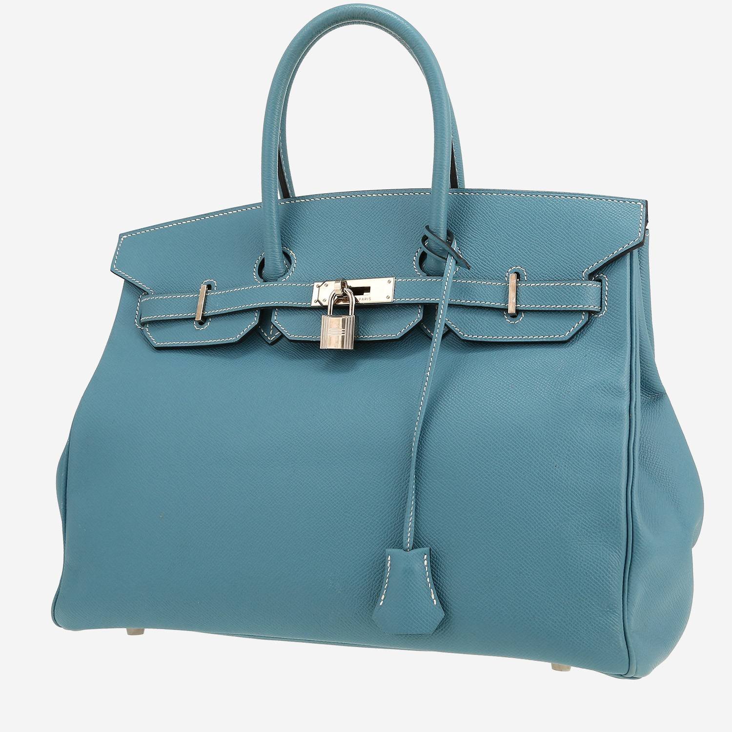Hermès Birkin 35 cm handbag in blue jean epsom leather Hermès Birkin 35 cm handbag in blue jean epsom leather