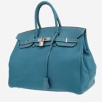 Hermès Birkin 35 cm handbag in blue jean togo leather