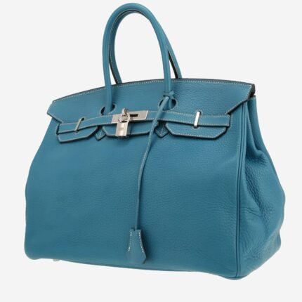 Hermès Birkin 35 cm handbag in blue jean togo leather