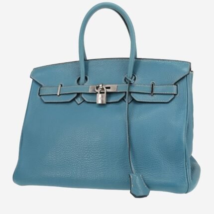 Hermès Birkin 35 cm handbag in blue jean togo leather
