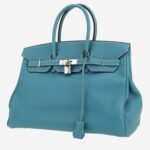 Hermès Birkin 35 cm handbag in blue jean togo leather