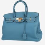 Hermès Birkin 35 cm handbag in blue jean togo leather