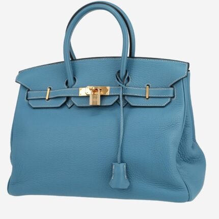 Hermès Birkin 35 cm handbag in blue jean togo leather