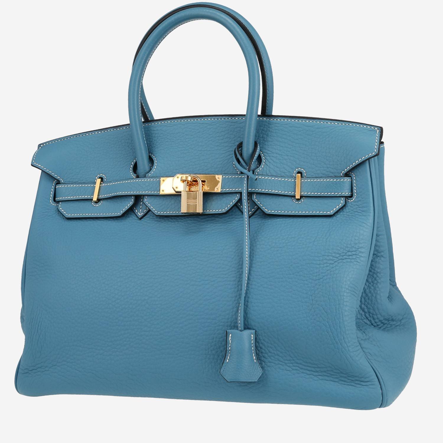 Hermès Birkin 35 cm handbag in blue jean togo leather Hermès Birkin 35 cm handbag in blue jean togo leather