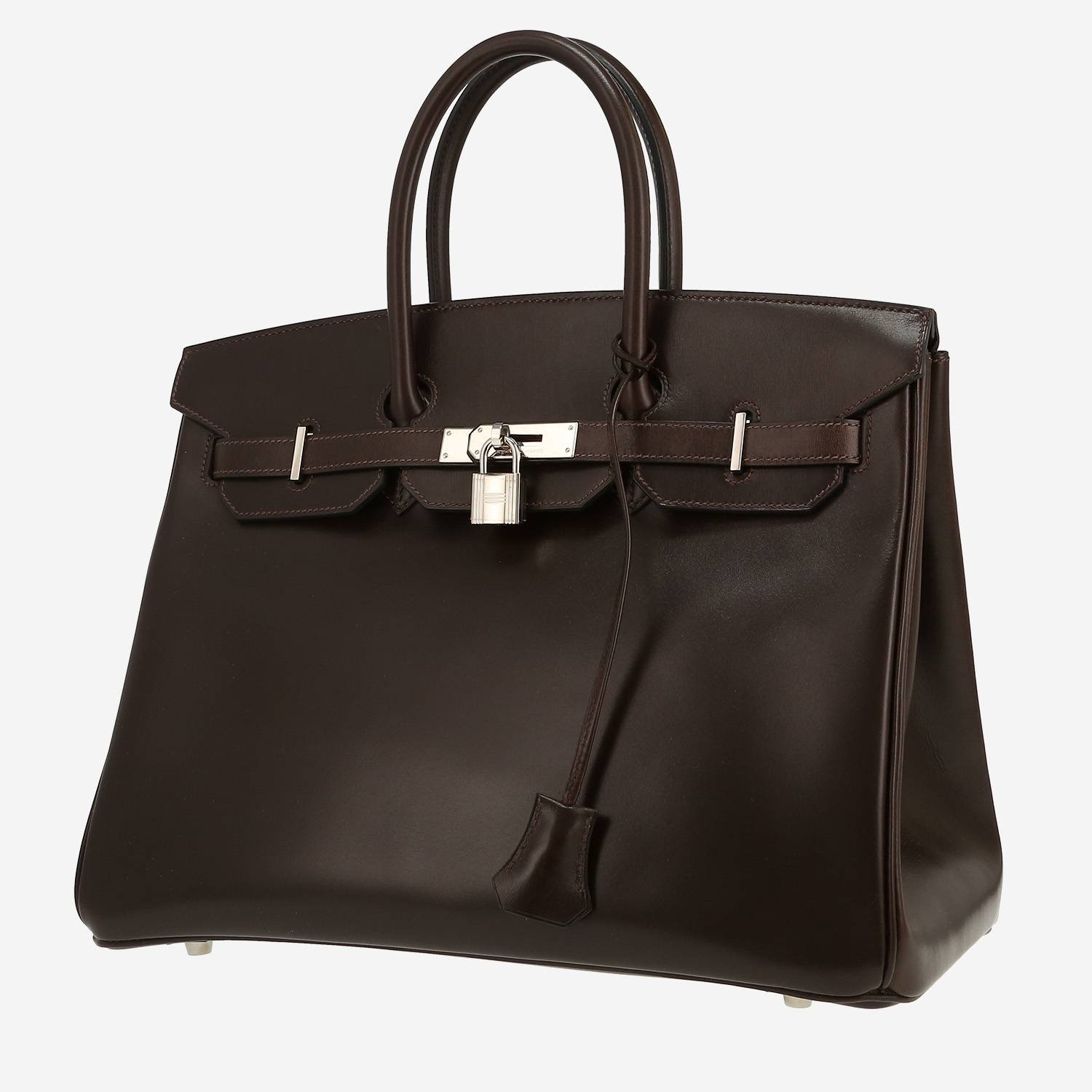 Hermès Birkin 35 cm handbag in brown box leather Hermès Birkin 35 cm handbag in brown box leather
