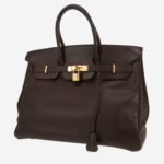 Hermès Birkin 35 cm handbag in brown Courchevel leather