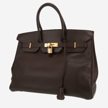 Hermès Birkin 35 cm handbag in brown Courchevel leather