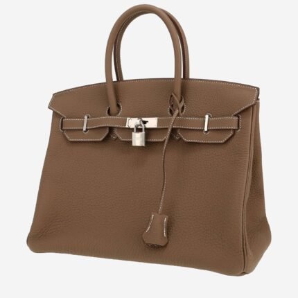 Hermès Birkin 35 cm handbag in etoupe togo leather