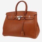 Hermès Birkin 35 cm handbag in fawn Barenia leather