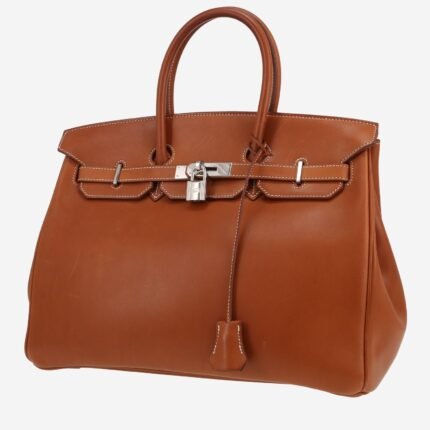 Hermès Birkin 35 cm handbag in fawn Barenia leather