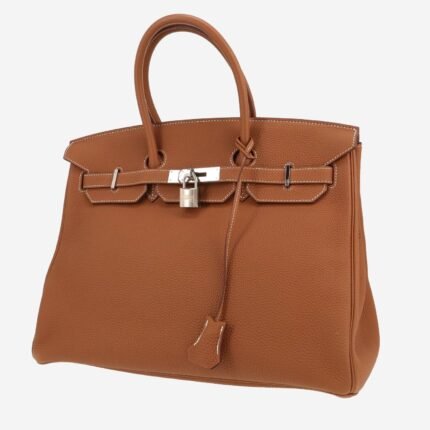 Hermès Birkin 35 cm handbag in gold togo leather