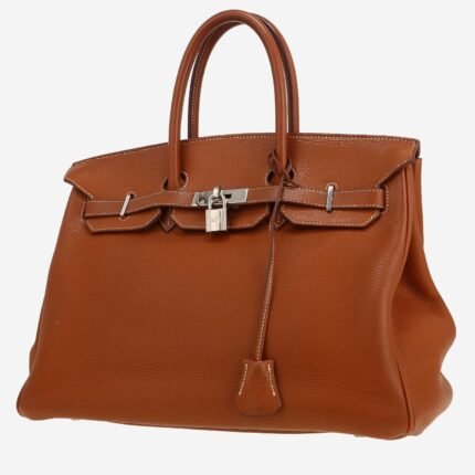 Hermès Birkin 35 cm handbag in gold togo leather