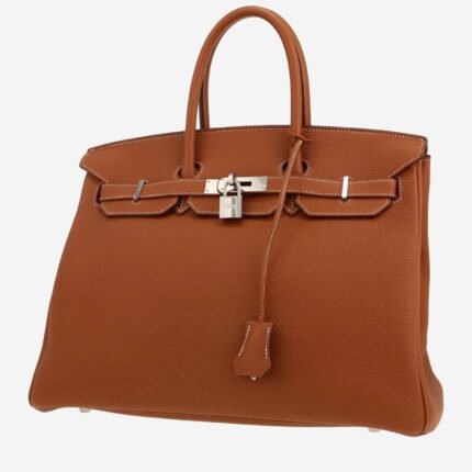 Hermès Birkin 35 cm handbag in gold togo leather