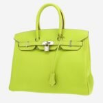 Hermès Birkin 35 cm handbag in green Kiwi epsom leather