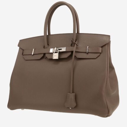 Hermès Birkin 35 cm handbag in grey epsom leather