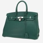 Hermès Birkin 35 cm handbag in malachite green leather taurillon clémence