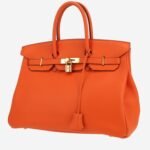 Hermès Birkin 35 cm handbag in orange togo leather