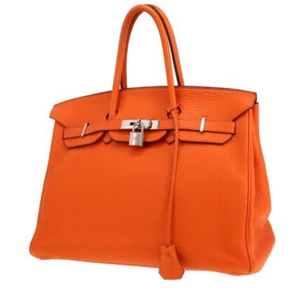 Hermès Birkin 35 cm handbag in orange togo leather