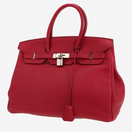 Hermes Birkin 35 cm handbag in pink Tosca togo leather