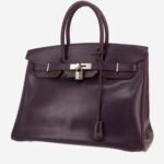 Hermès Birkin 35 cm handbag in purple Raisin box leather